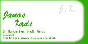 janos kadi business card
